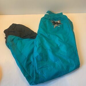 NHL San Jose Sharks Teal and Black Men's track pants